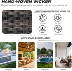 5-Piece Wicker Patio Furniture Set with Cushions
