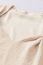 Apricot Plain V Neck Casual Knotted Shoulder Vest