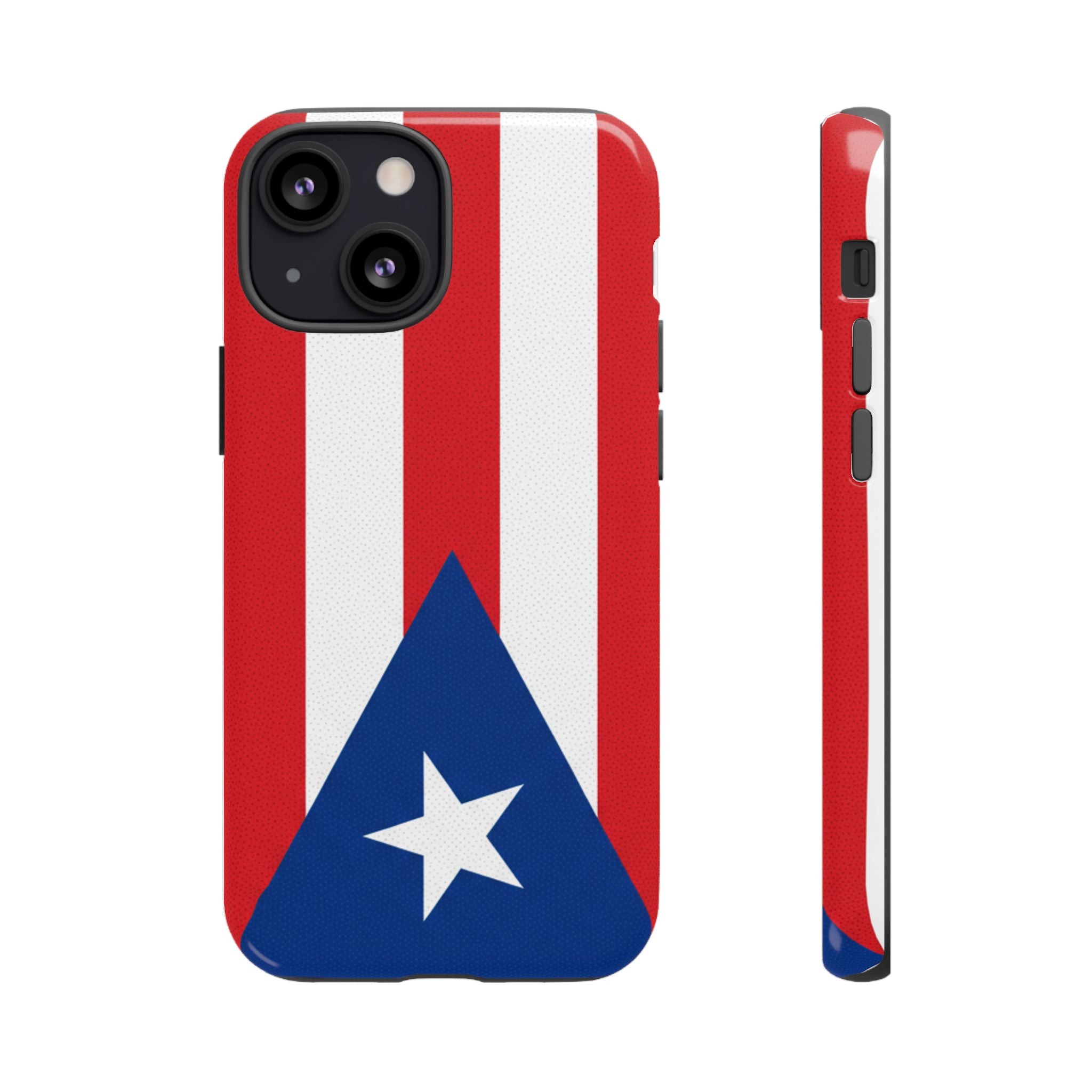 Puerto Rico Flag Tough Phone Case Patriotic Red & White Stripe Design
