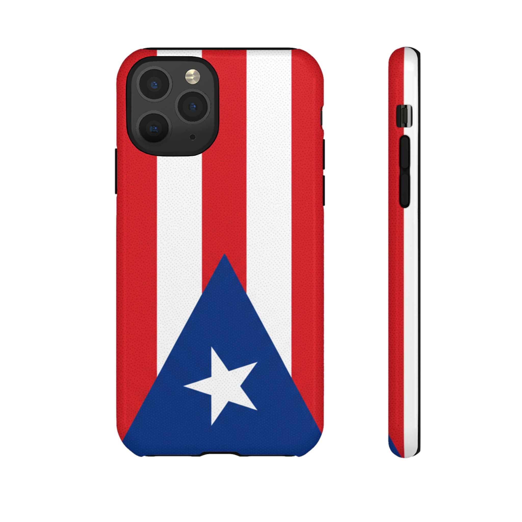 Puerto Rico Flag Tough Phone Case Patriotic Red & White Stripe Design