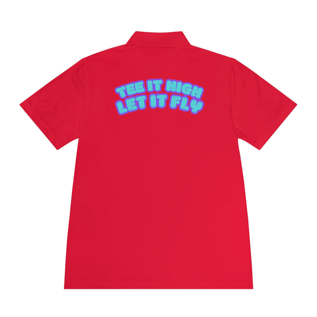 Tee-bone - Golf Polo Shirt with 'Tee It High, Let It Fly' Design