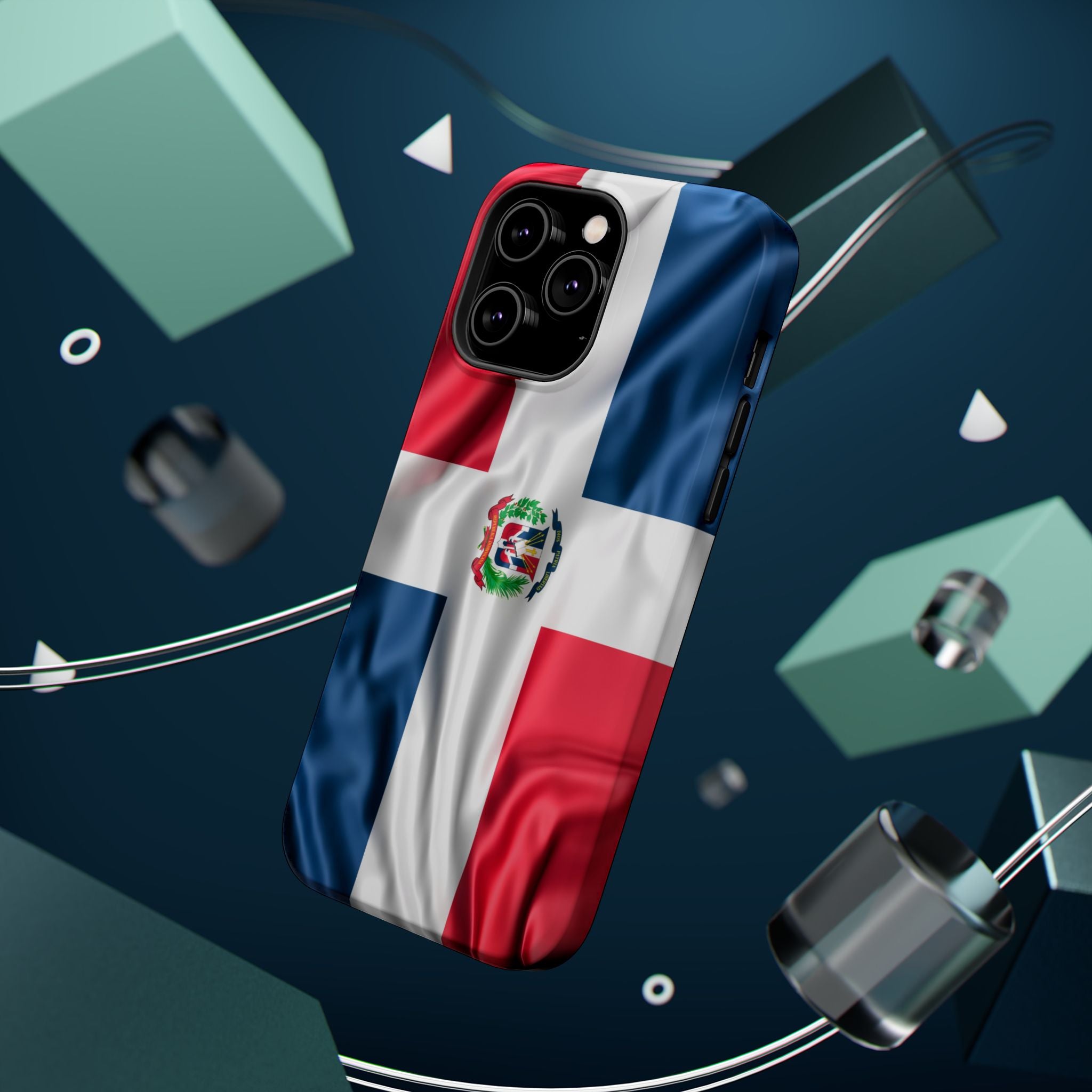 Dominican Republic Flag Magnetic Impact Resistant Phone Case