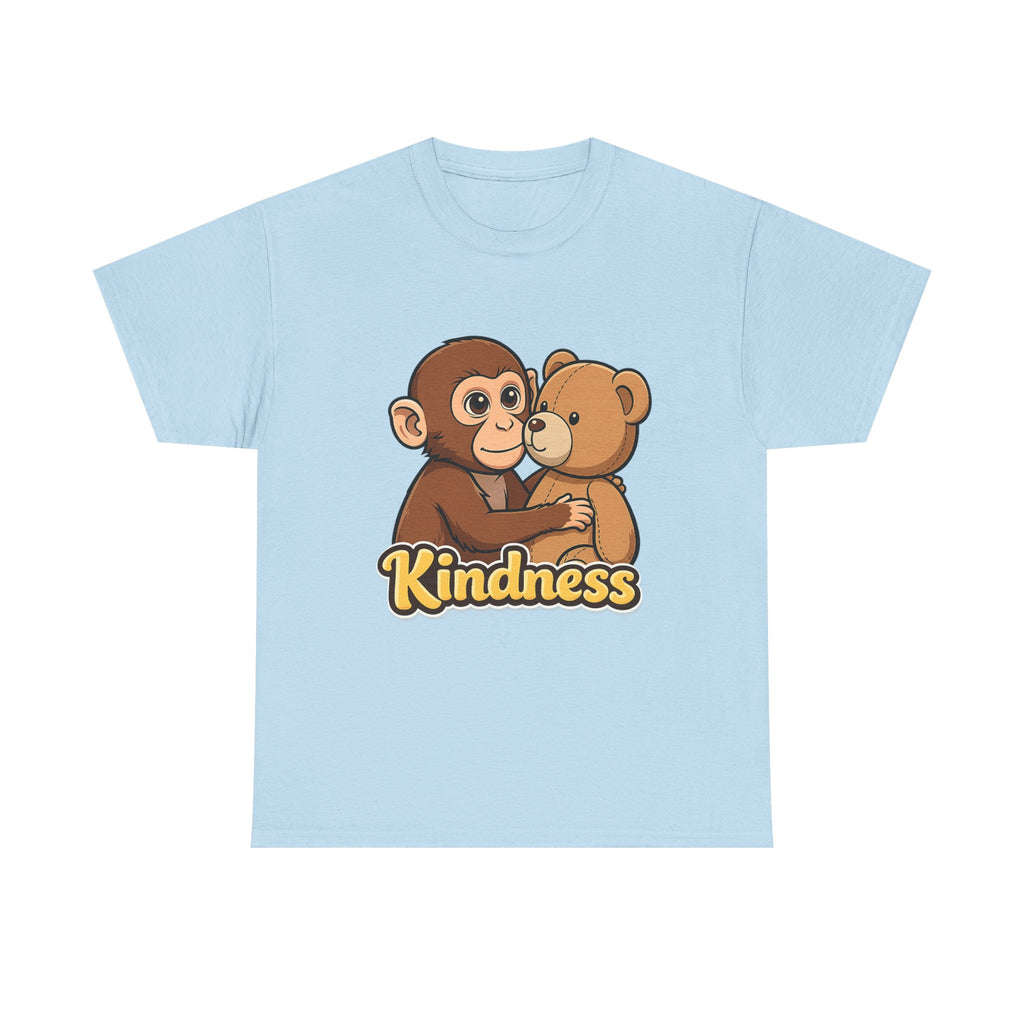 Kindness Monkey & Bear T-Shirt — Cute Hug Graphic Tee