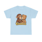 Kindness Monkey & Bear T-Shirt — Cute Hug Graphic Tee