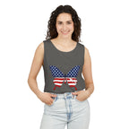 American Flag Butterfly Tank Top Patriotic Summer Graphic 4th of July and Everyday Wear