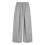 Embroidered Pleated Drawstring Sweatpants For Women Loose Straight Fit