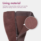 Hawkwell Womens 6.5 Brown Faux Suede 2" Heel Extra Wide Calf Side Zipper Boots