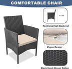 Stylish Four Piece Outdoor Rattan Patio Furniture Set