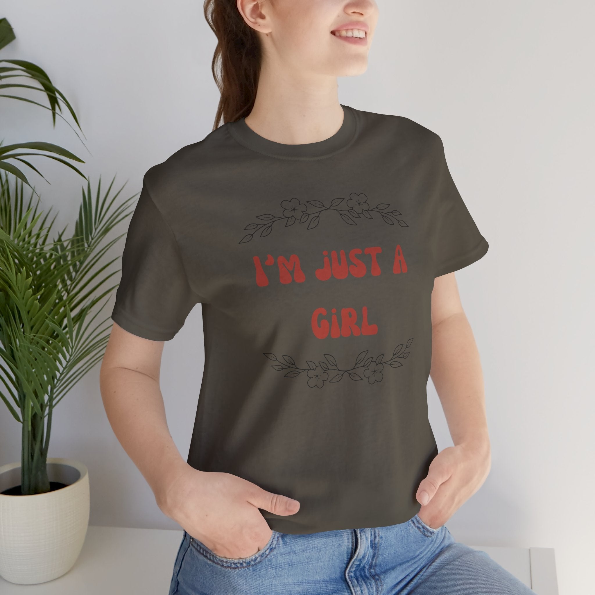 I'm Just a Girl Short Sleeve Tee | Casual Women's T-Shirt, Gift for Her, Birthday Shirt, Everyday Wear, Cute Graphic Tee