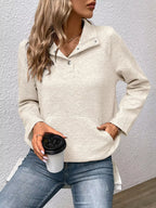 Textured Quarter Snap Sweatshirt