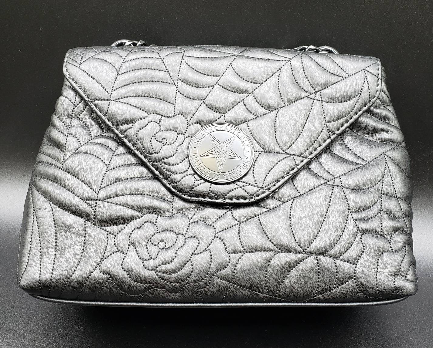 BlackCraft Cult Charlotte Spider Quilt Shoulder Bag