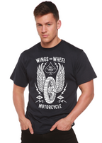 Wings And Wheel Spun Bamboo® Men's Bamboo Viscose/Organic Cotton Short Sleeve Graphic T-Shirt