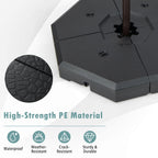 4 Pieces Patio Cantilever Offset Umbrella Weights Base Plate Set