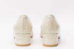 The Foggia Cream Leather Block Heel Pump Women Shoe