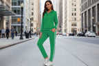 Women’s Fashionable Printed Sports Long-Sleeve Hoodie Set