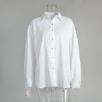 Casual Solid-color Minimalist Loose-fit Shirt