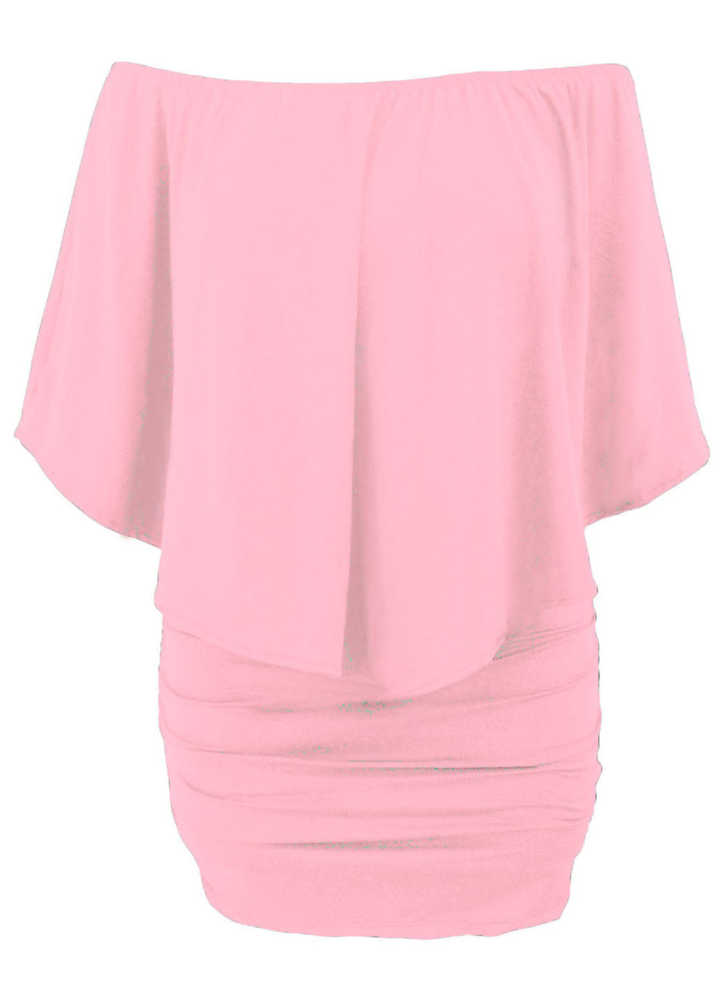 Plus size  Dressing Layered Fiery Red Mini Poncho Dress