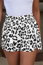 Beau Blue Leopard High Waisted Athletic Shorts