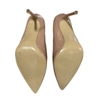 Coleter Womens Size 7 Tan Faux Patent Leather 4" Heel Pointy Toe Pumps Shoes