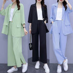 Long Sleeve Suit Jacket & Pants Two-Piece Set – 3 Colors, M–6XL