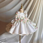 Retro Sweet Floral Birthday Dress Princess Gown