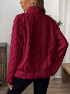 Full Size Fleece Half Zip Sweatshirt Plus Size