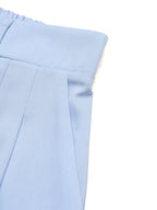 Pleated High-Waisted Shorts