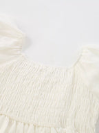 Children's Smocked Puff Sleeve Tiered Dress