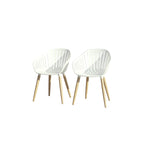 Leyland Table and Nassau White Armchairs Dining Set