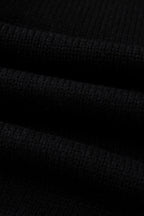 Black Bow Backless Bubble Sleeve Sweater