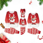 Parent-Child Two-piece Suit Elk Printing Pajamas Suit Homewear