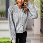 Ribbed Button-Up Knit Shacket