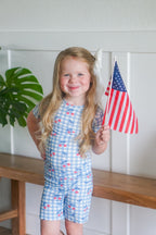 Red White & Blue Cherry Cherry Gingham 2pc Bamboo Pajamas