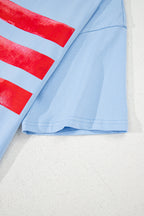 Myosotis Flag Bow Graphic Crewneck Tee
