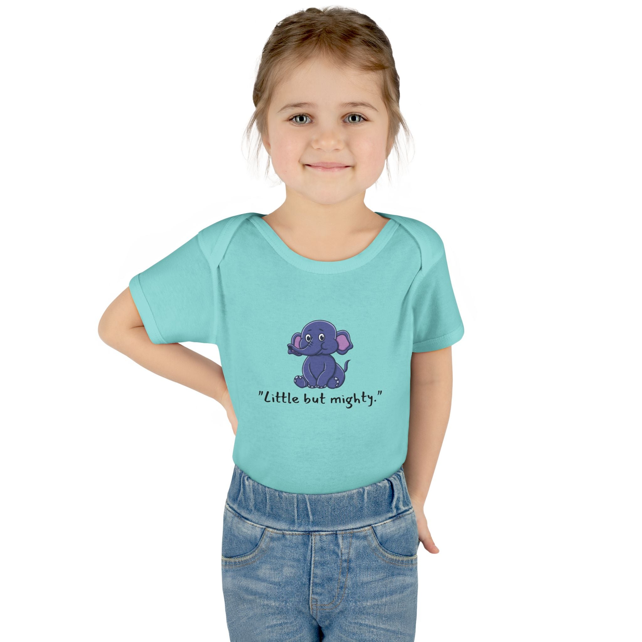 Baby Bodysuit - Little But Mighty Elephant