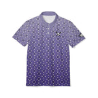 Tee-bone Vibrant Purple-Blue Star Gradient Stylish Unisex Polo Shirt for Golf in All Seasons