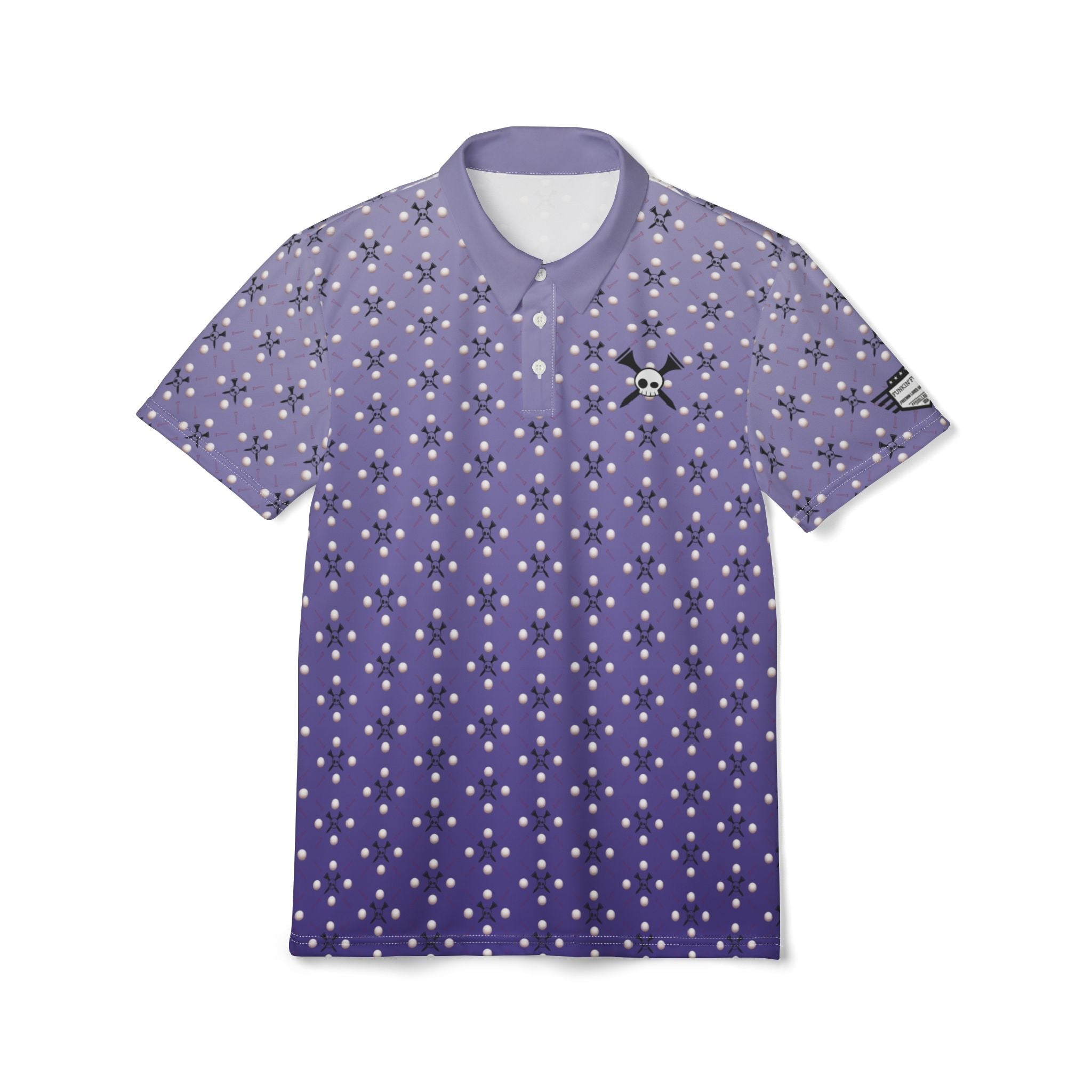 Tee-bone Vibrant Purple-Blue Star Gradient Stylish Unisex Polo Shirt for Golf in All Seasons