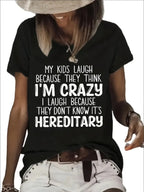 Women’s Vibrant Letter‑Print Crew‑Neck Tee