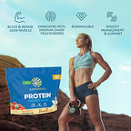Organic Sunwarrior - Warrior Blend, Plant Based, Raw Vegan Protein Powder with Peas & Hemp, Chocolate, 30 Servings, 26.4 Ounce