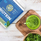 Organic Sunwarrior - Warrior Blend, Plant Based, Raw Vegan Protein Powder with Peas & Hemp, Chocolate, 30 Servings, 26.4 Ounce