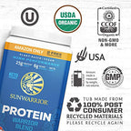 Organic Sunwarrior - Warrior Blend, Plant Based, Raw Vegan Protein Powder with Peas & Hemp, Chocolate, 30 Servings, 26.4 Ounce