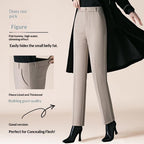 High-waisted Slimming Straight-leg Cigarette Pants For Petite Figures