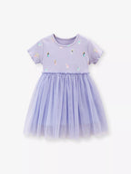 Children's Short Sleeve Tulle Dress