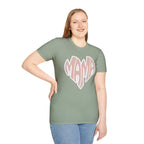 Mama Heart Unisex Softstyle T-Shirt | Gifts for Moms | Casual Wear | Mother's Day | Family Celebrations