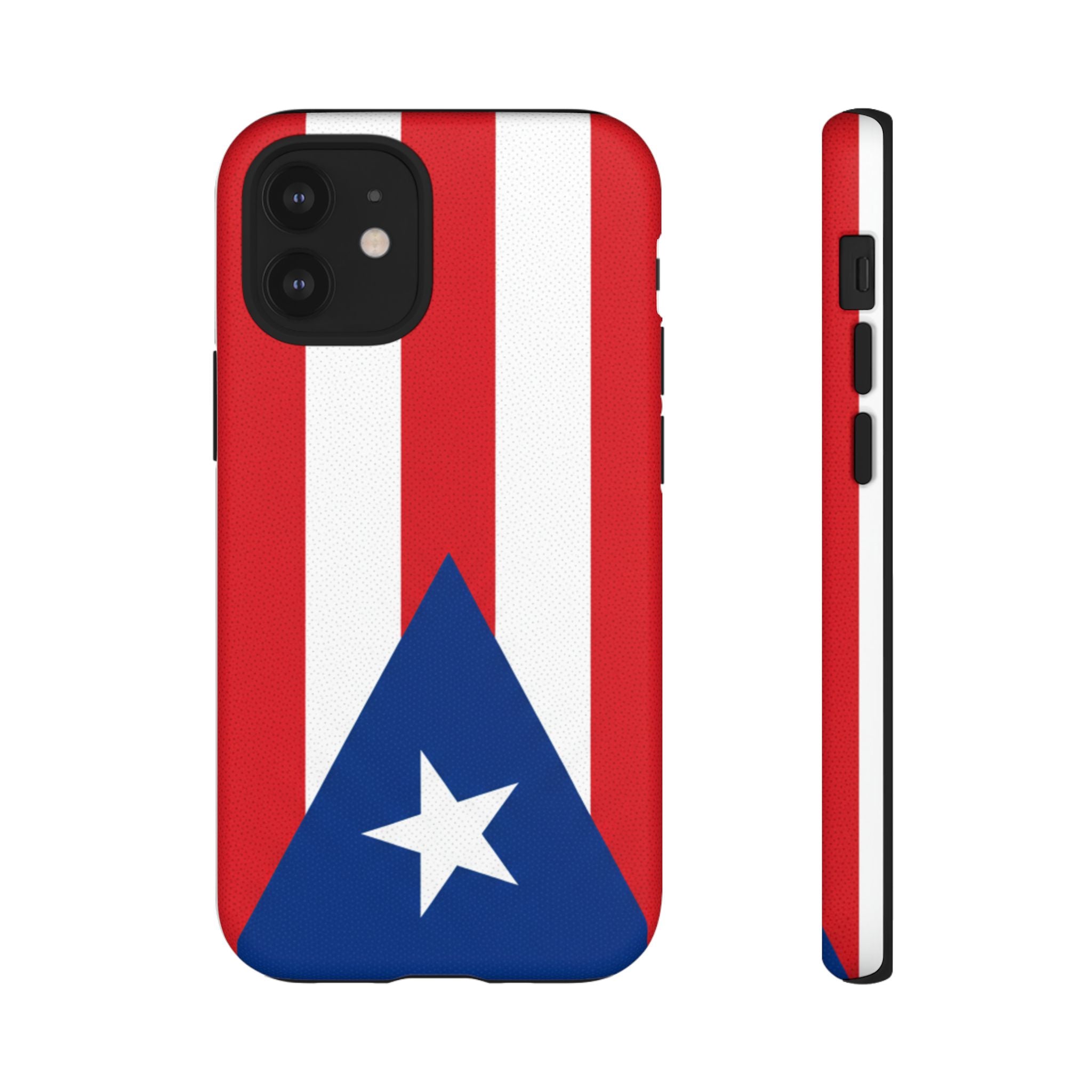 Puerto Rico Flag Tough Phone Case Patriotic Red & White Stripe Design