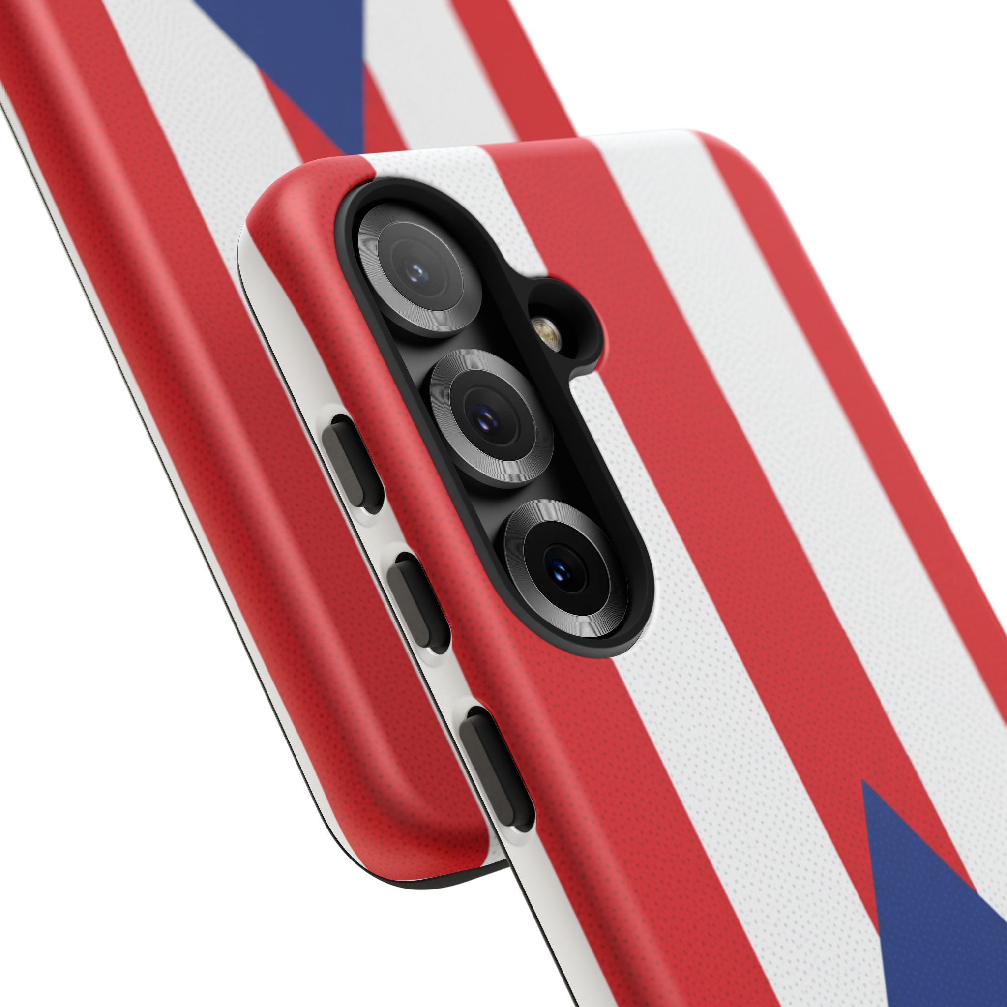 Puerto Rico Flag Tough Phone Case Patriotic Red & White Stripe Design