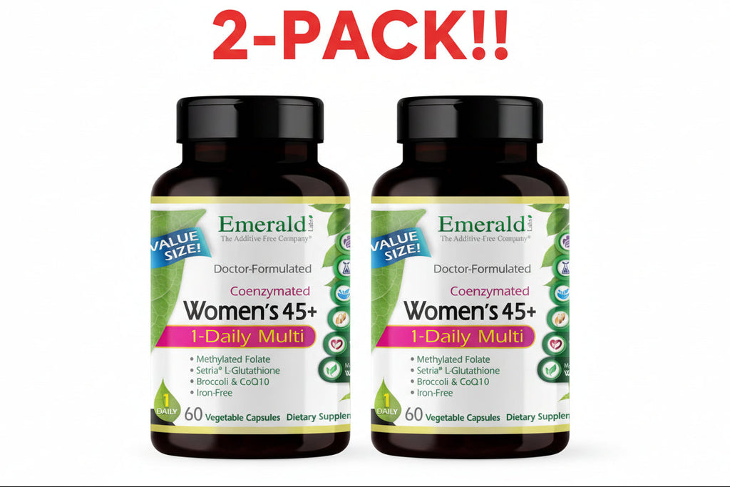 Emerald Labs Women's 45+ Unflavored 60 vegetable Capsules 2Pack! 120 Capsules Total