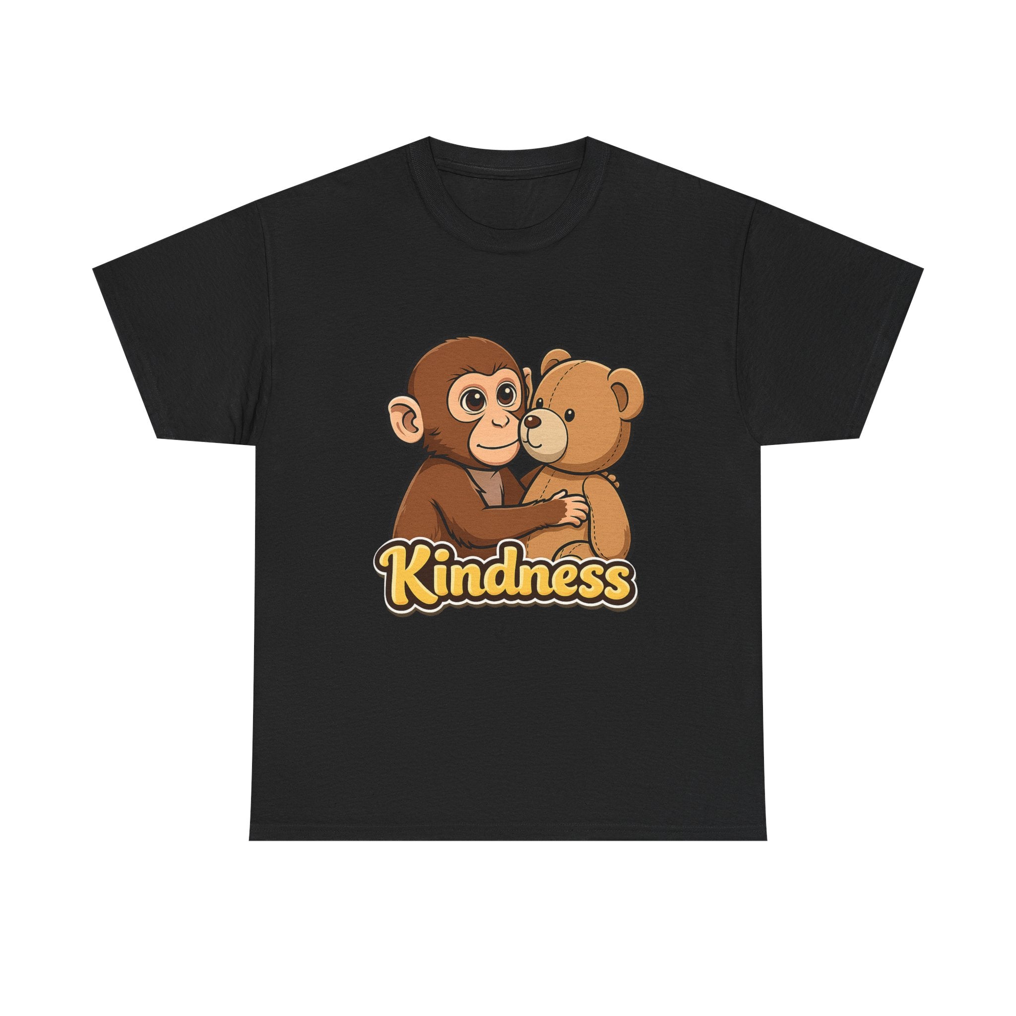 Kindness Monkey & Bear T-Shirt — Cute Hug Graphic Tee