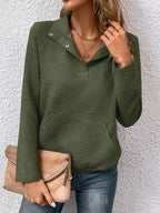 Textured Quarter Snap Sweatshirt