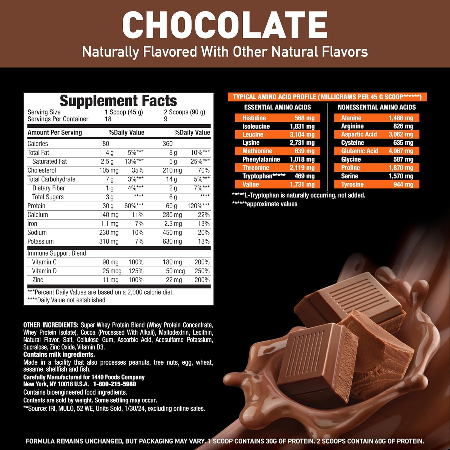 Body Fortress 100% Whey Premium Protein Powder Chocolate 1.78lbs (810g) 2Pack! Total 3.56 lbs